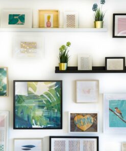 Canvas print hanging in a cozy modern living room